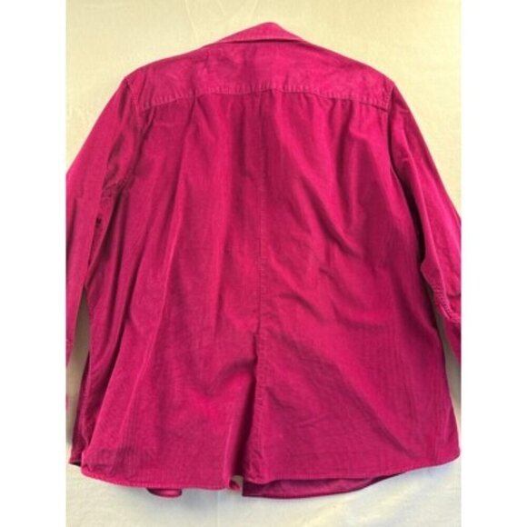 Lands End Womens Corduroy Shirt 2X 20W-22W Fuchsia - Picture 4 of 4